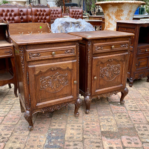 Beautiful Pair of Antique French Oak Pedestals