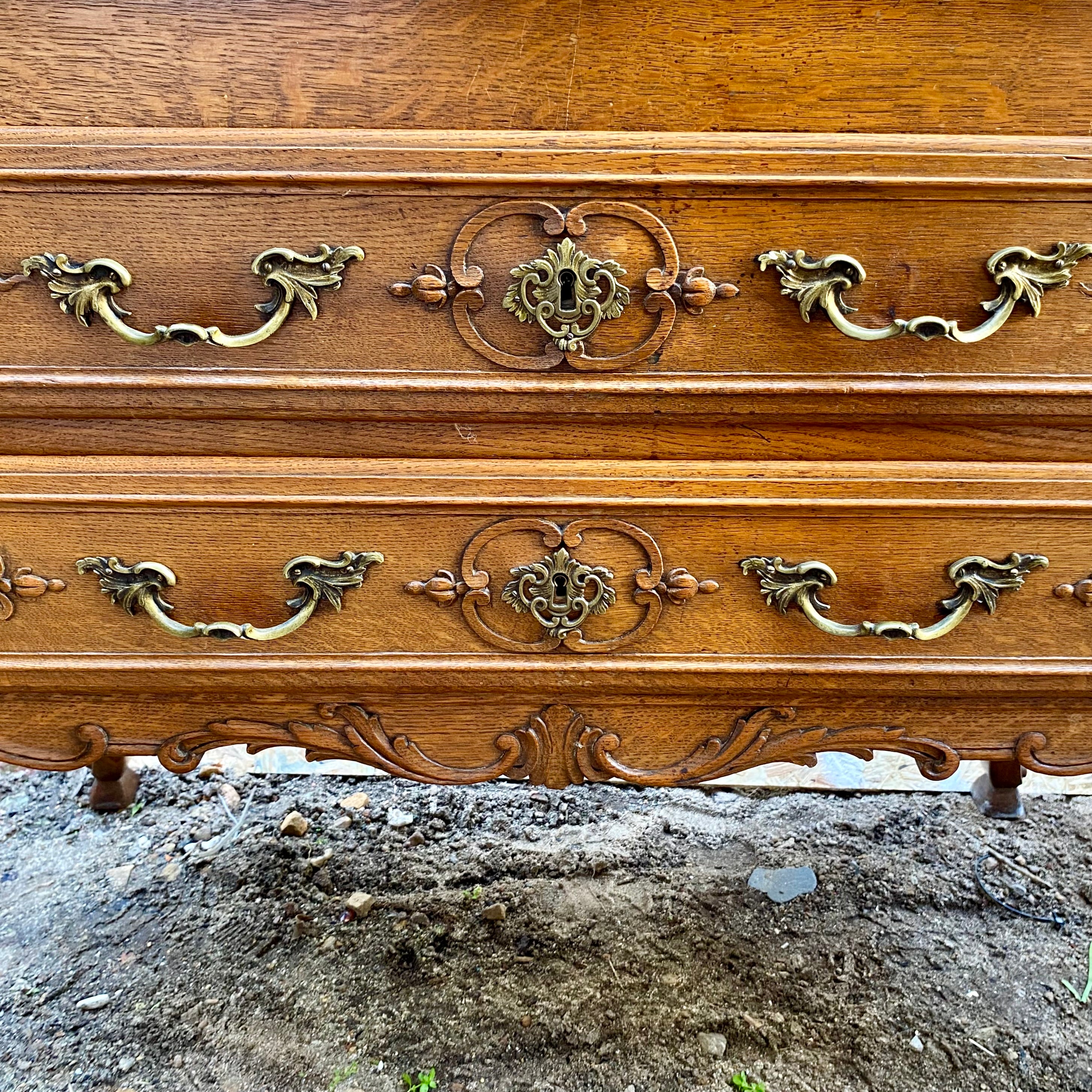 Antique French Oak Writing Bureau