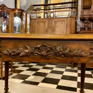 Stunning Antique Hand Carved Oak Dining Table - SOLD