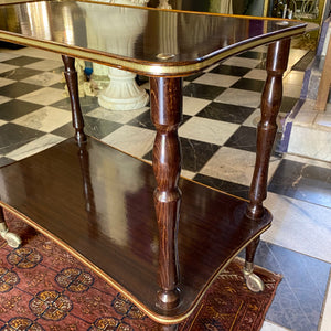 Vintage Dark Wood Server Trolley