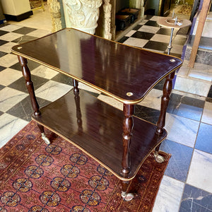 Vintage Dark Wood Server Trolley