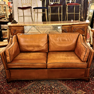 GORGEOUS!! Vintage Leather Knoll Sofa