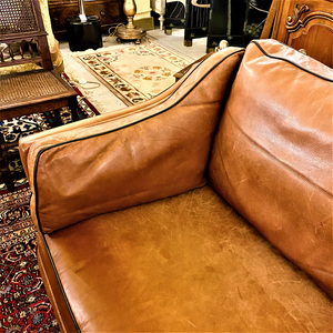 GORGEOUS!! Vintage Leather Knoll Sofa