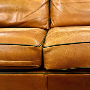 GORGEOUS!! Vintage Leather Knoll Sofa