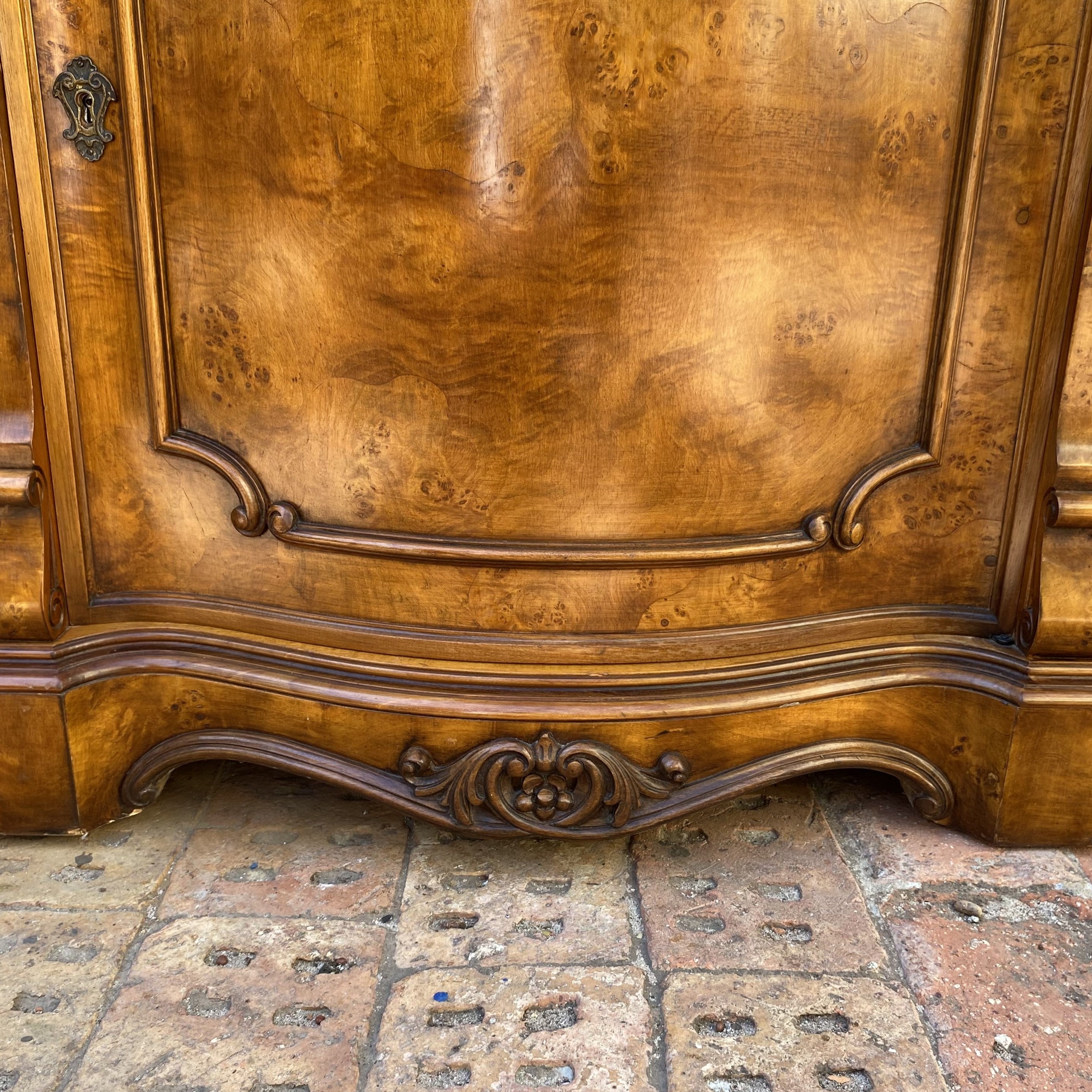 Antique French Burr Walnut Sideboard