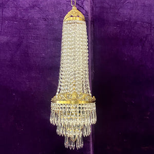 Delos Custom Made Brass & Crystal Neoclassical Sconces - SOLD