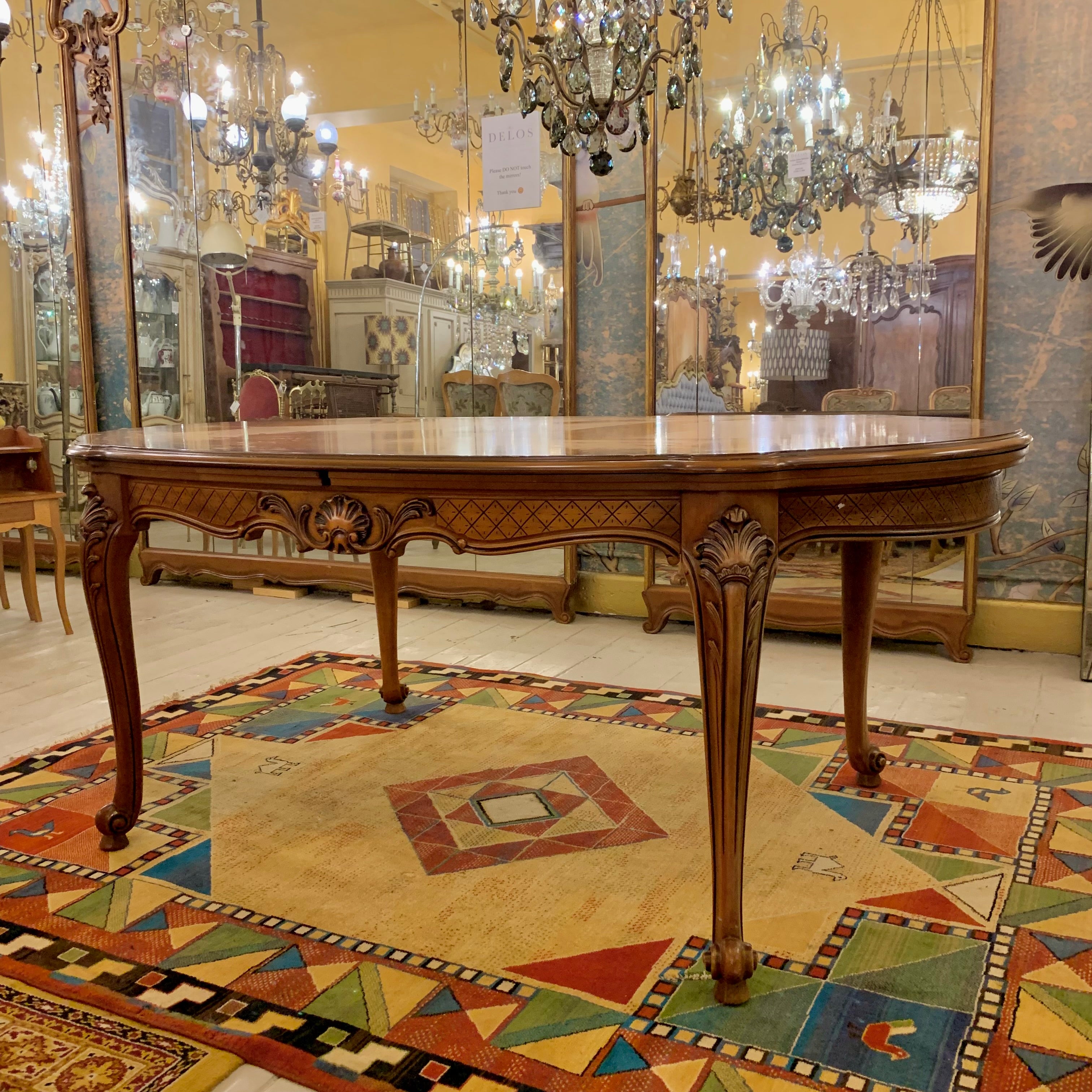 Beautiful Antique Walnut Dining Table