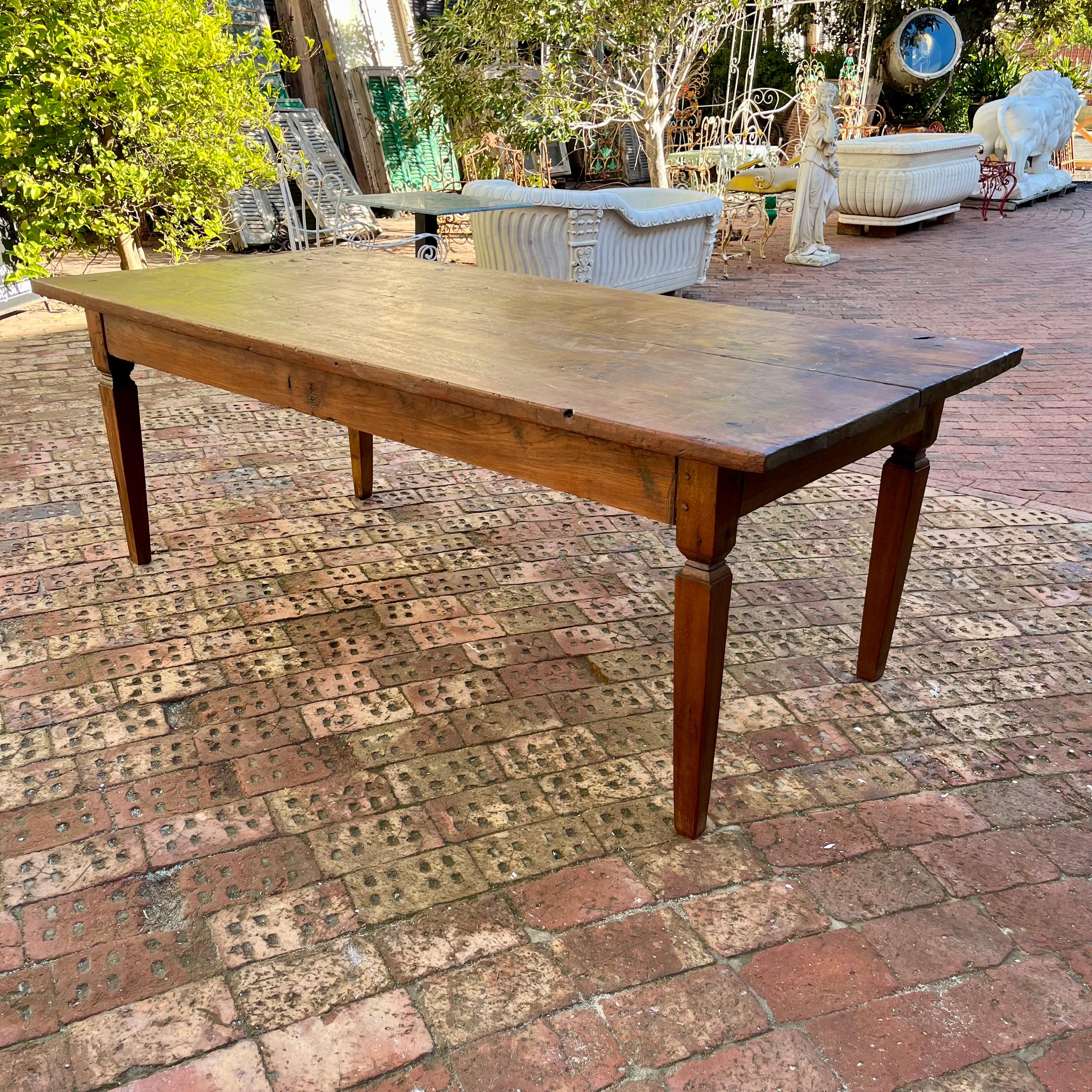 19th Century French Provincial Oak Dining Table