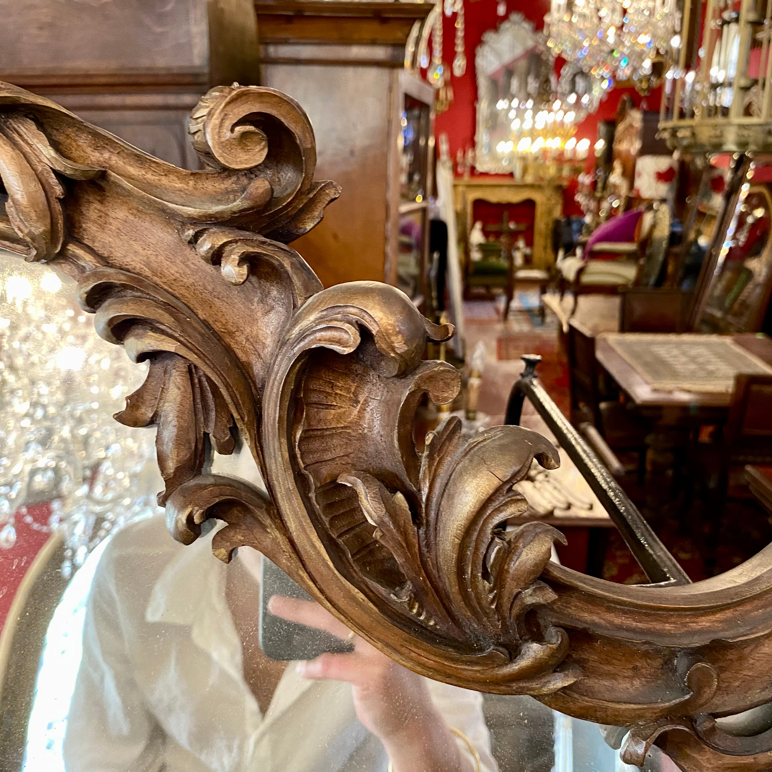 Stunning Carved Rosewood Mirror