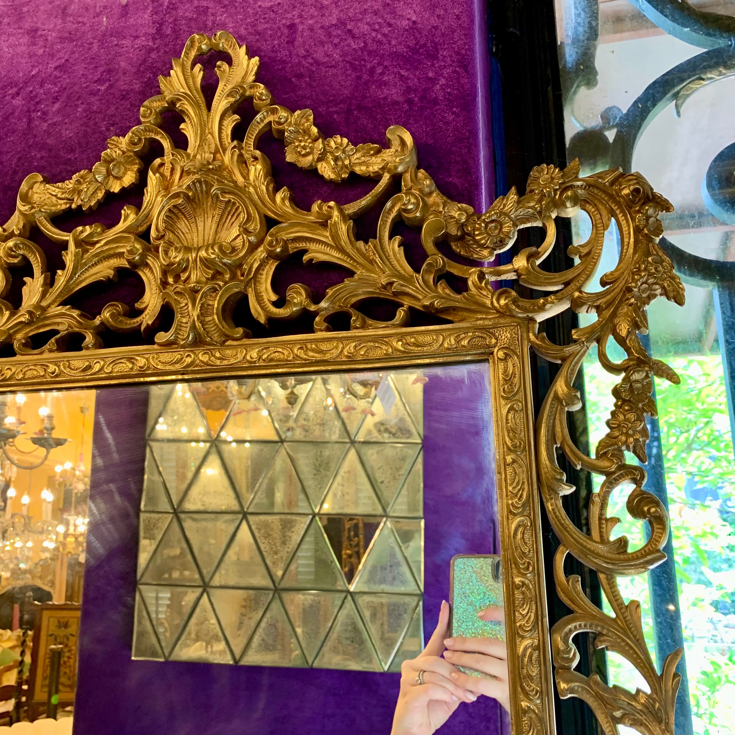 Gorgeous Gold Antique Mirror - SOLD