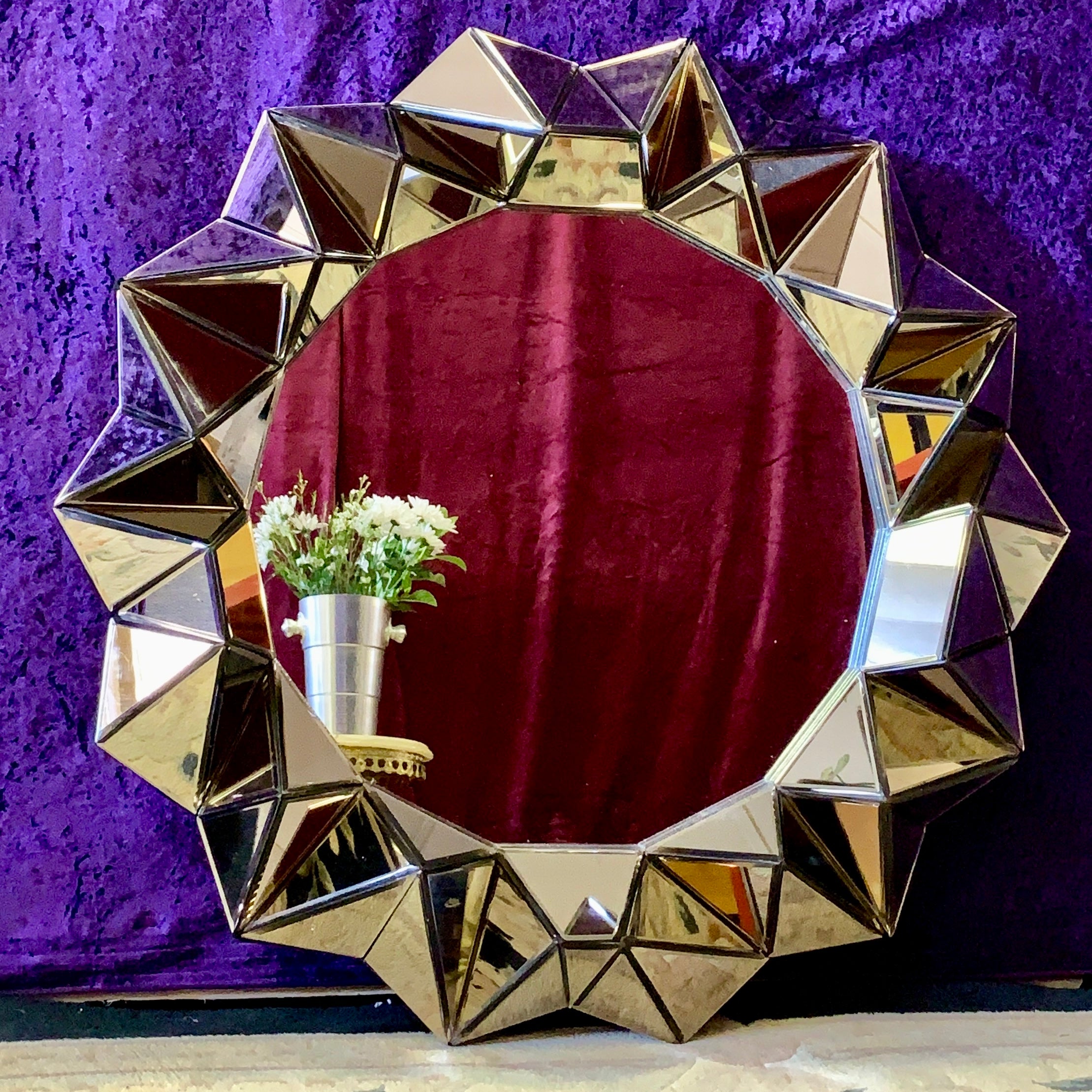 Modern Faceted Mirror