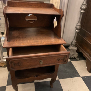 Pair of Antique Open Shelved Bedside Pedestal