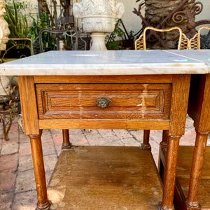 Antique Oak Bedside Pedestals