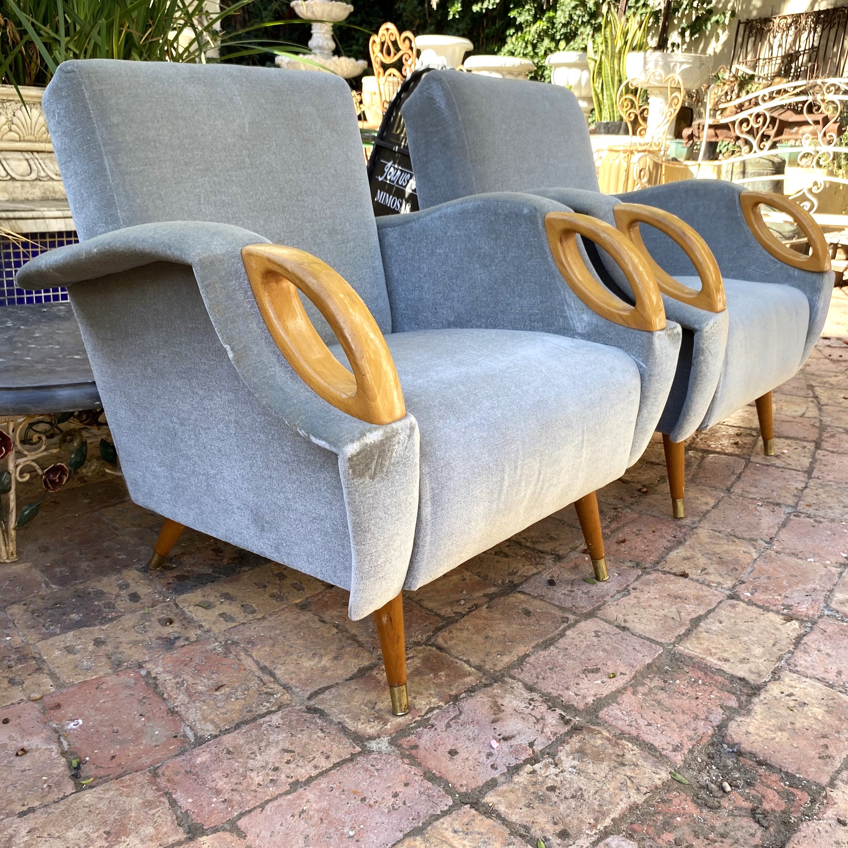 Pair of Vintage Mid-Century Armchairs