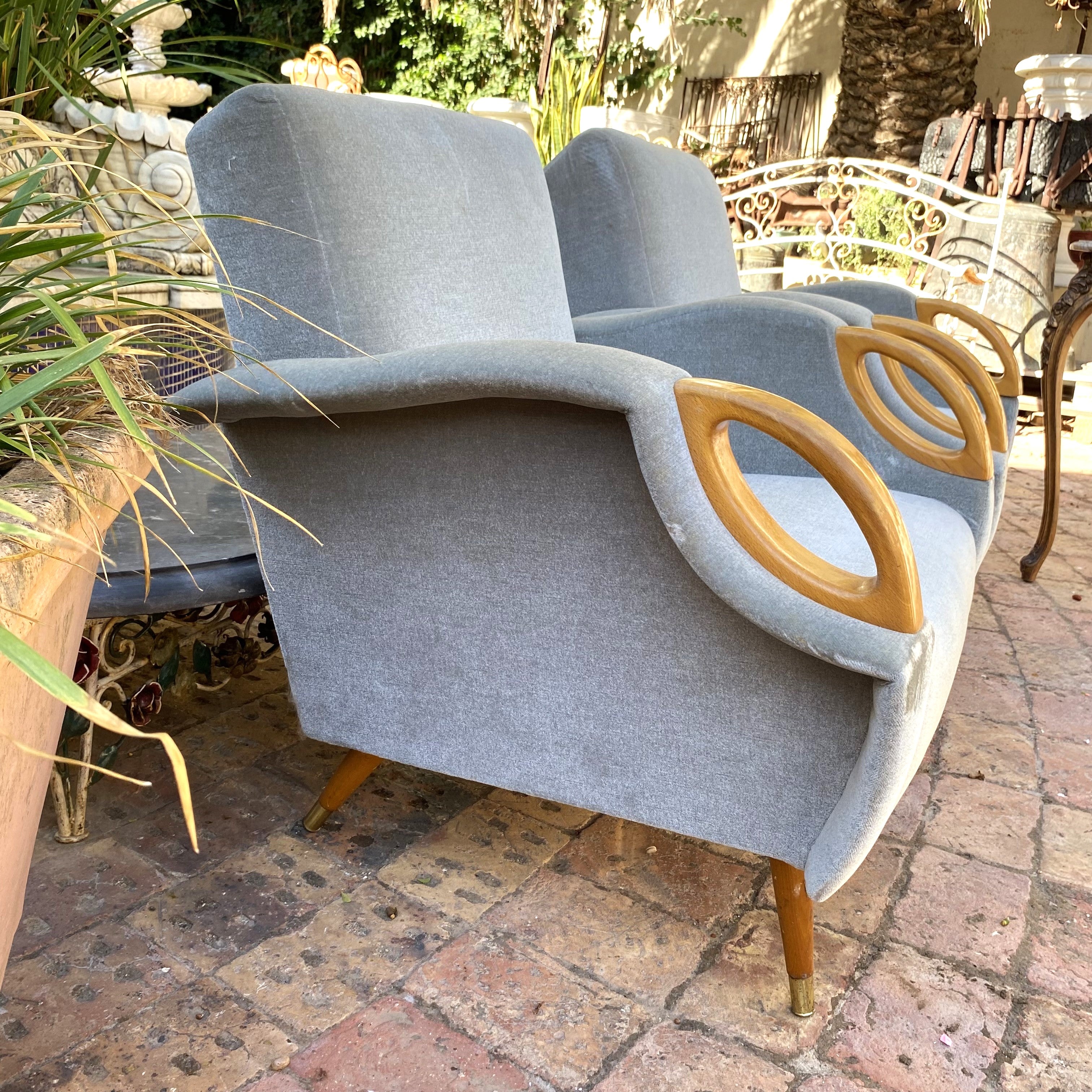 Pair of Vintage Mid-Century Armchairs