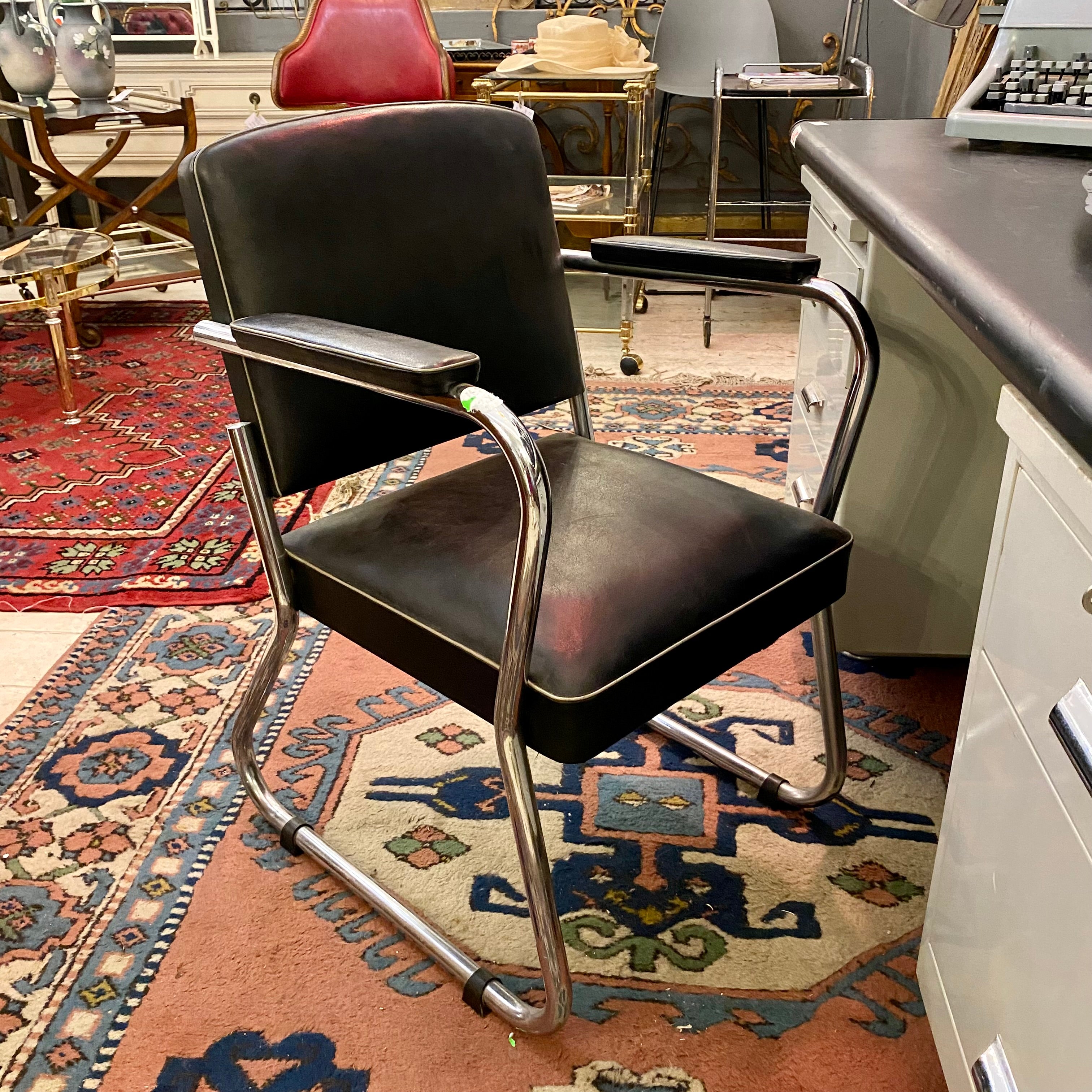 Mid-Century Desk, Chair and Typewriter Set