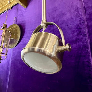 Polished Nickel Industrial Spotlight Pendant