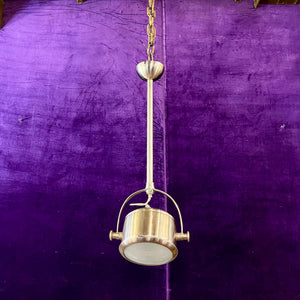 Polished Nickel Industrial Spotlight Pendant