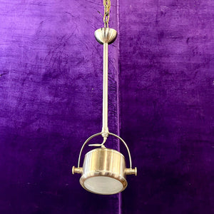 Polished Nickel Industrial Spotlight Pendant