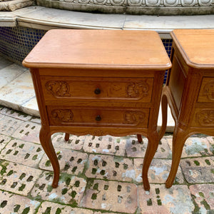 Pair of Antique Oak Bedside Pedestals