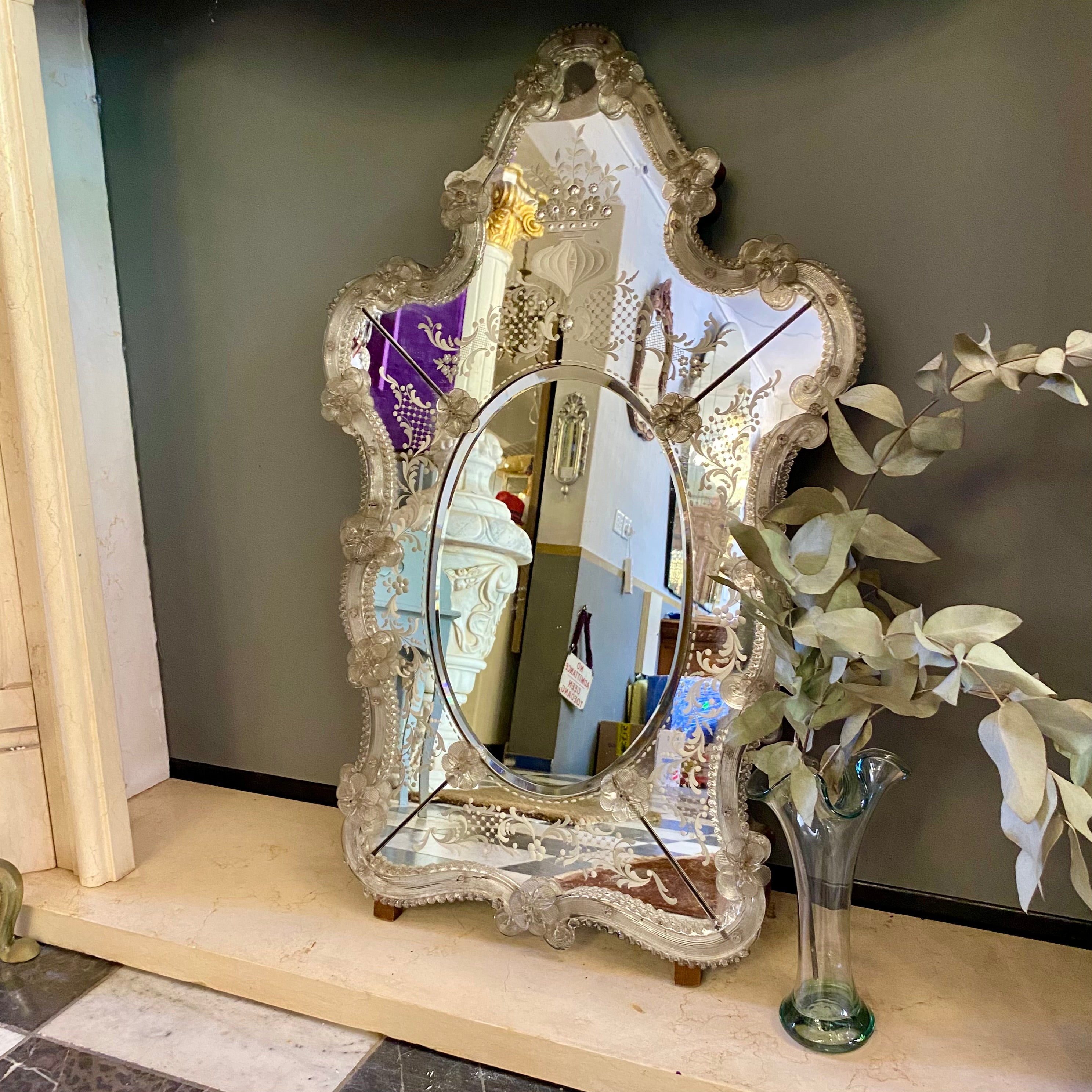 Vintage Venetian Glass Mirror