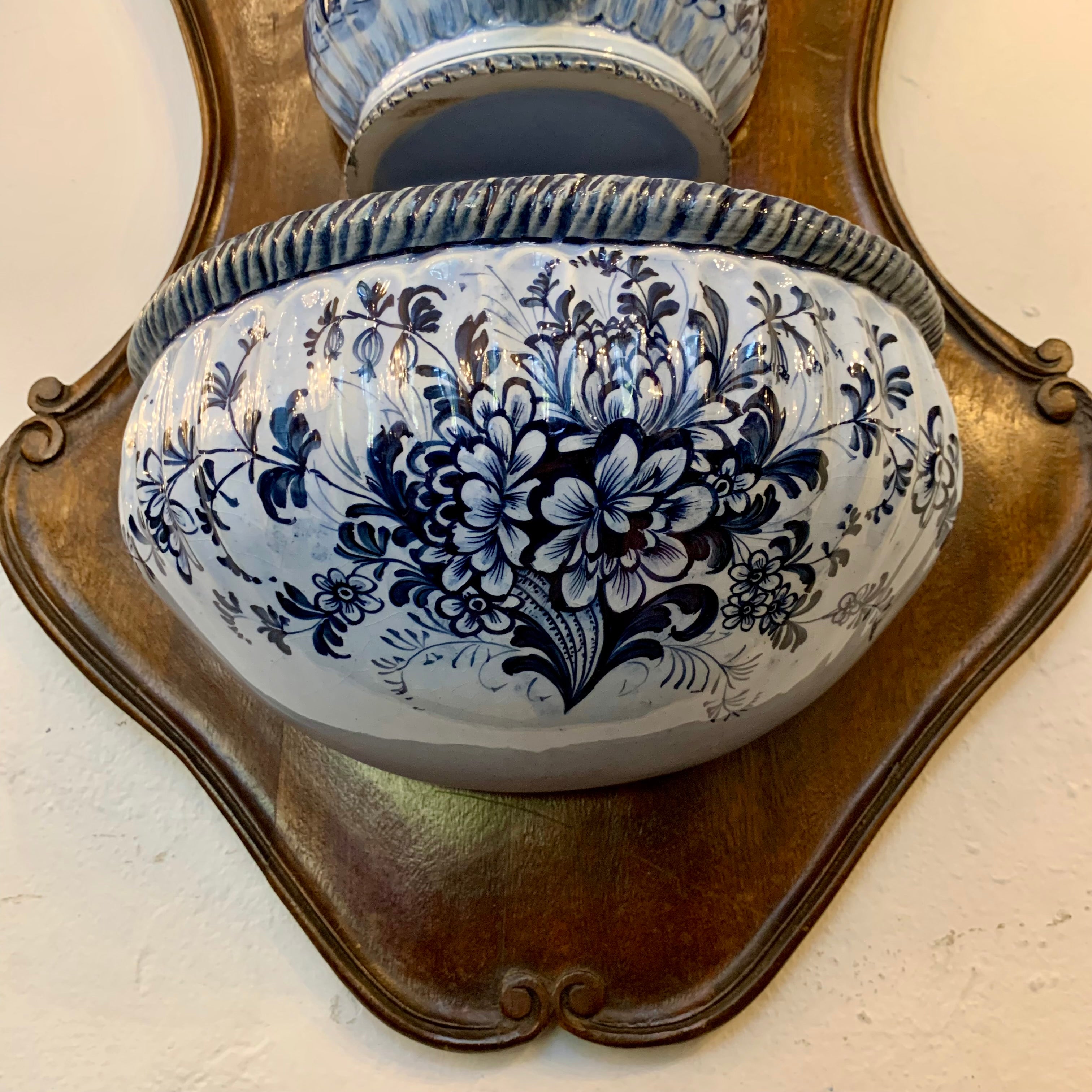 Antique Delft Porcelain Font - SOLD