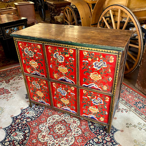 Amazing Antique Hand Painted Cabinet