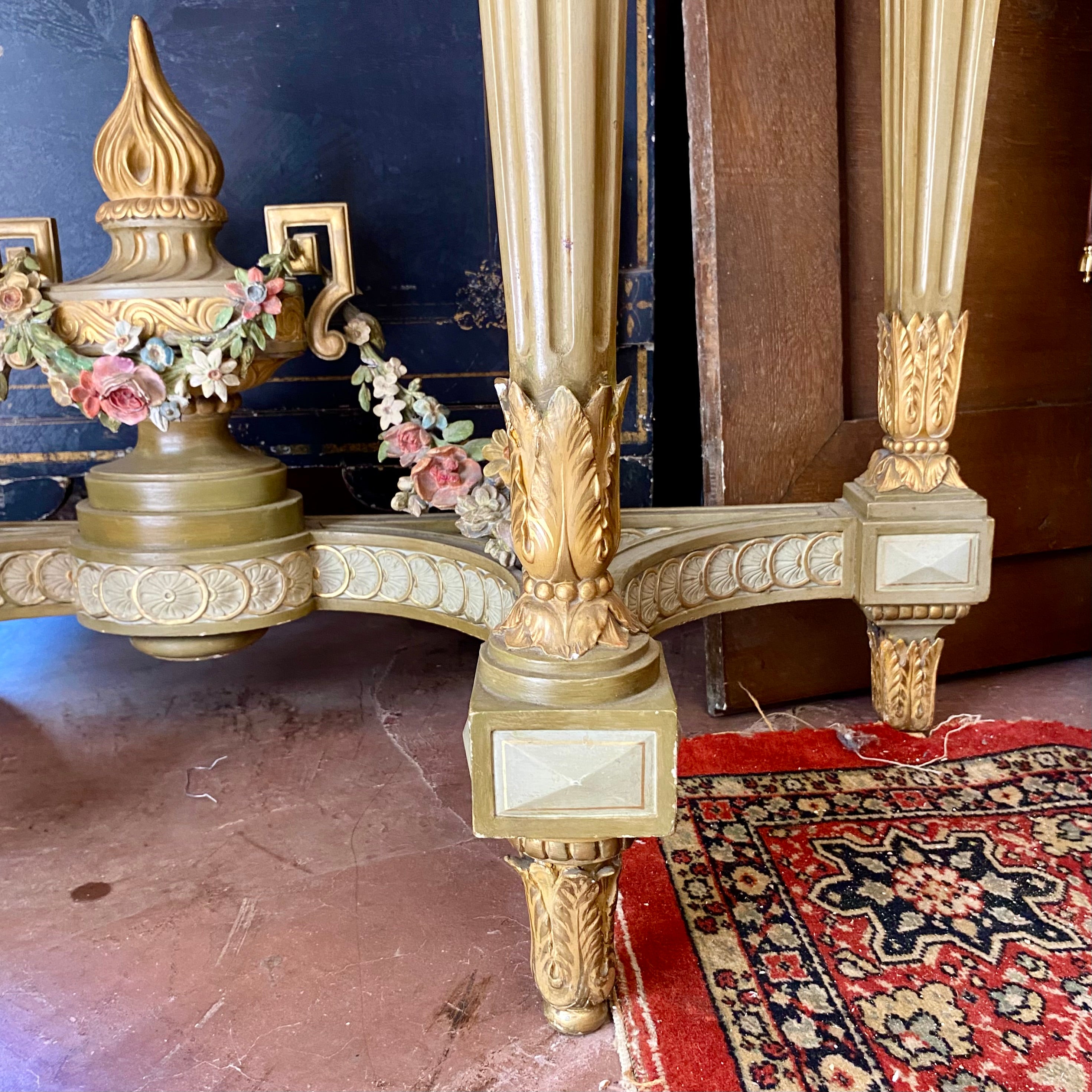 Beautiful Antique Gilt Console with Marble Top