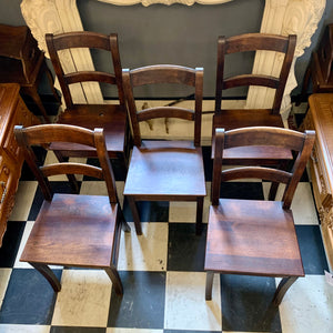 Beautiful Antique French Oak Dining Chairs