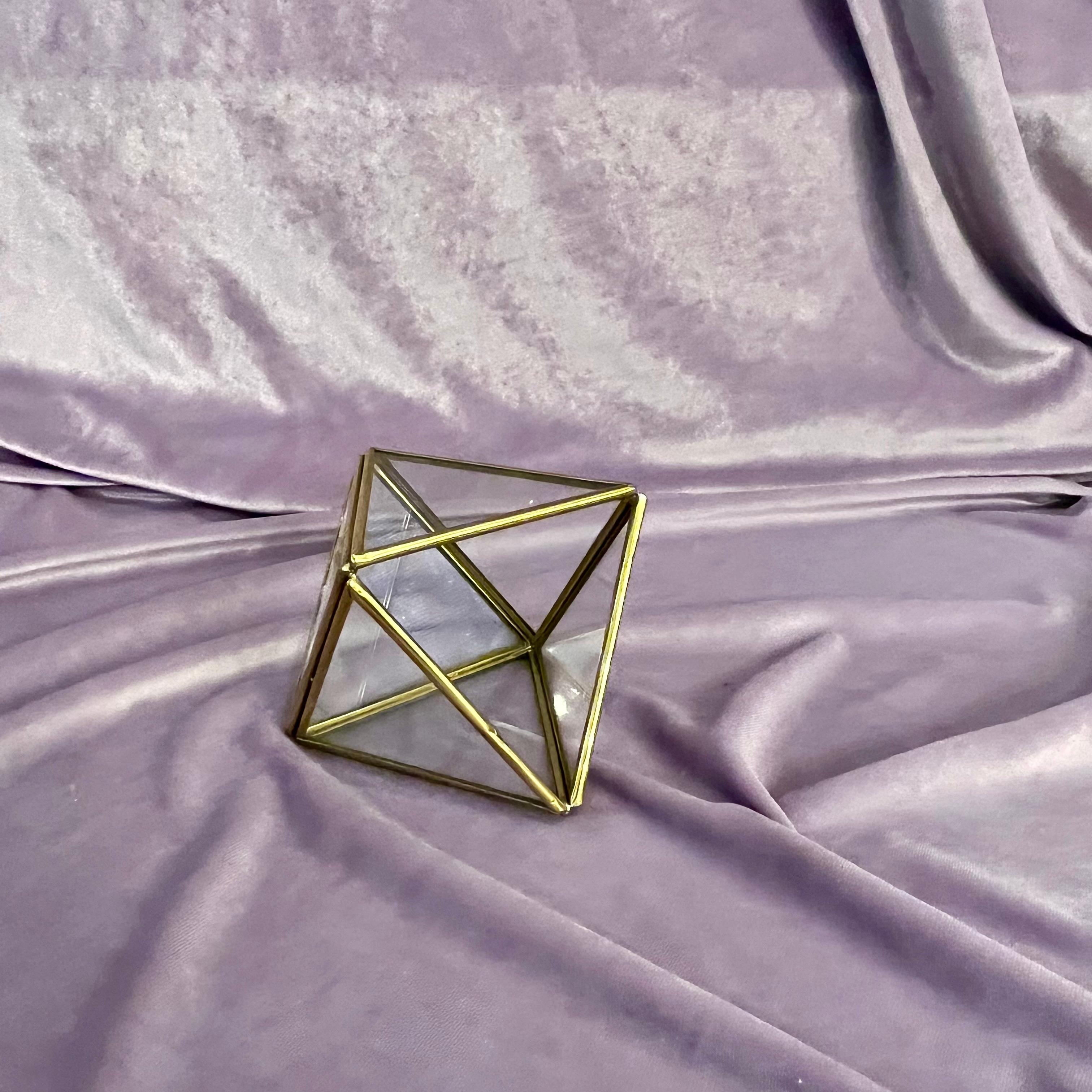 Geometric Glass Terrariums with Brass Framing