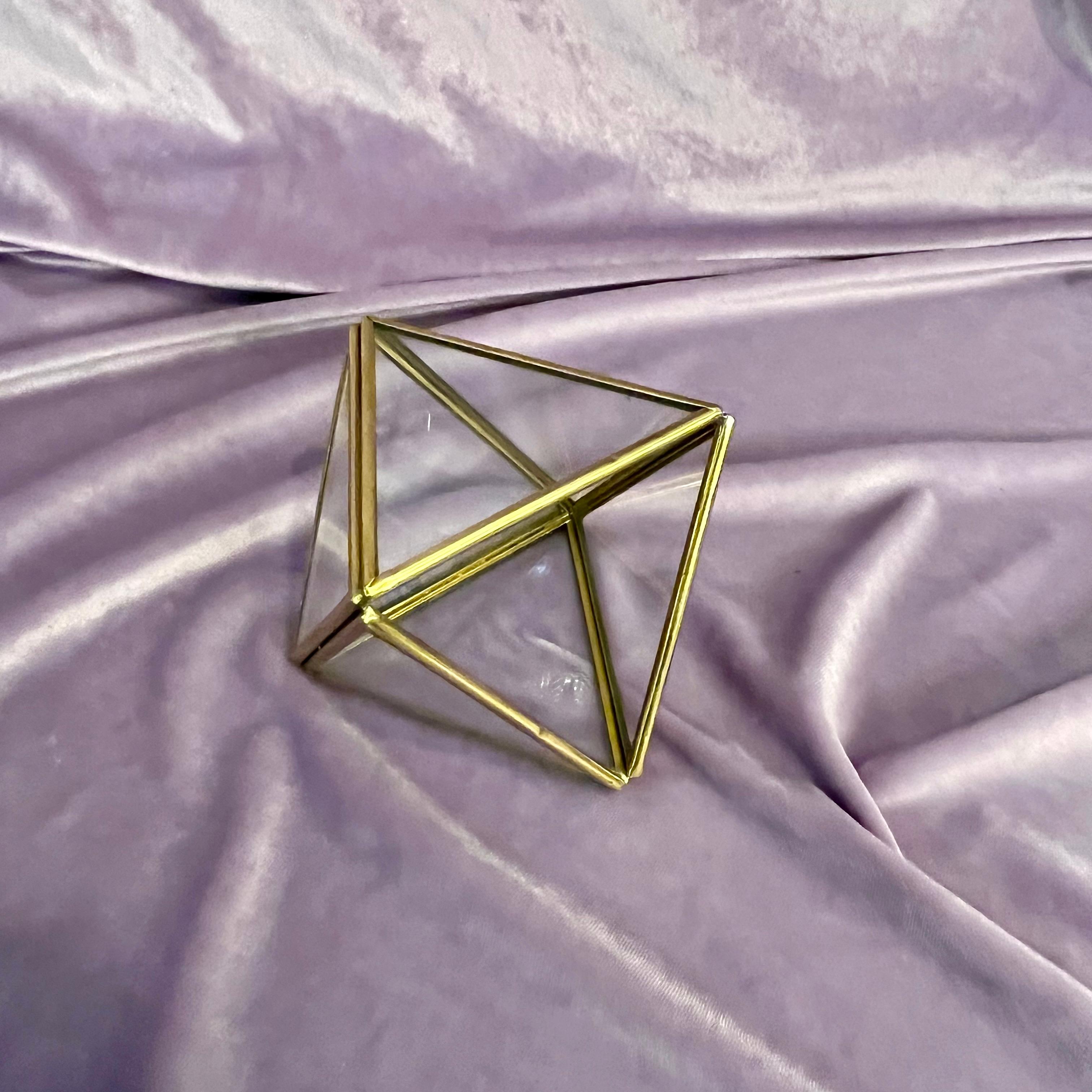 Geometric Glass Terrariums with Brass Framing