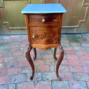 Beautiful Single Carved Antique Bedside Pedestal