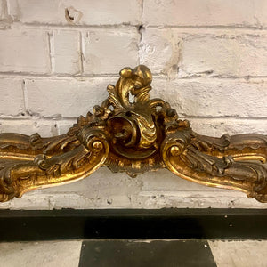 Beautiffuly Carved Gilt Console with Mottled Marble Top - SOLD