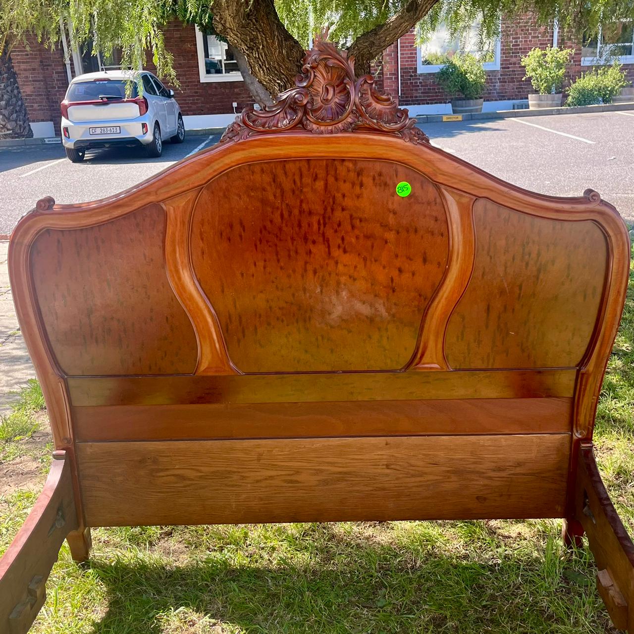 Stunning Flame Mahogany Double Bed Frame