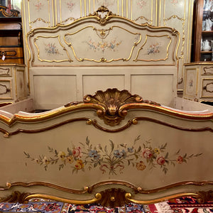 Antique Hand Painted & Gilt Italian Bedroom Set