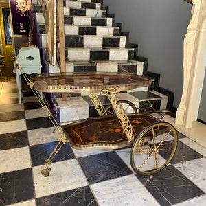 Beautiful Vintage Italian Inlaid Drinks Trolley - SOLD