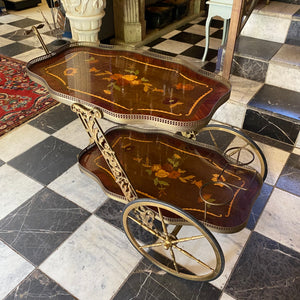 Beautiful Vintage Italian Inlaid Drinks Trolley - SOLD