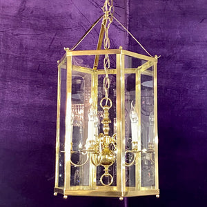 Polished Lantern with Flemish Chandelier - SOLD