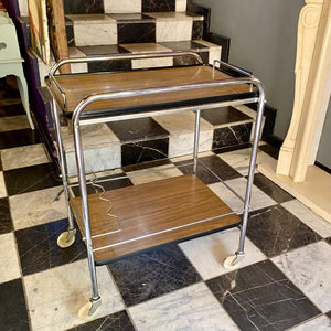 Vintage Light Wood Drinks Trolley