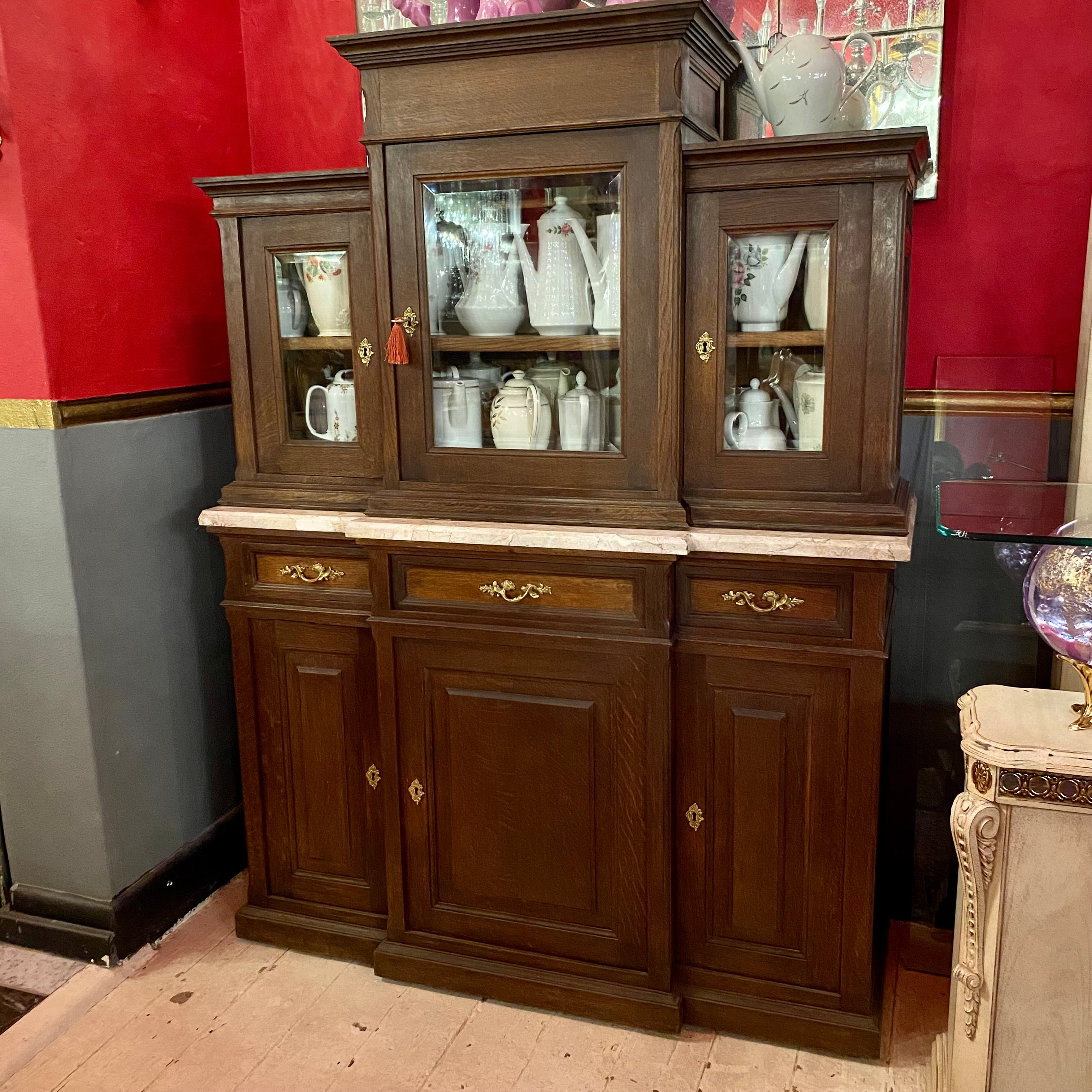 Beautiful Oak Display Cabinet