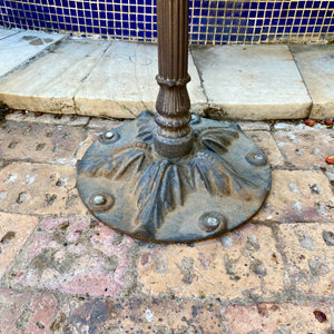 Antique Cast Iron Cafe Table with Stone Top - SOLD