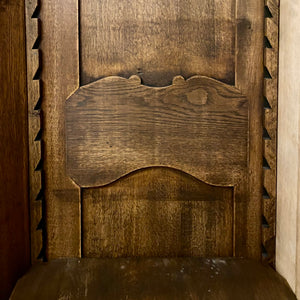 Antique Walnut Armoire with Intricate Carved Details