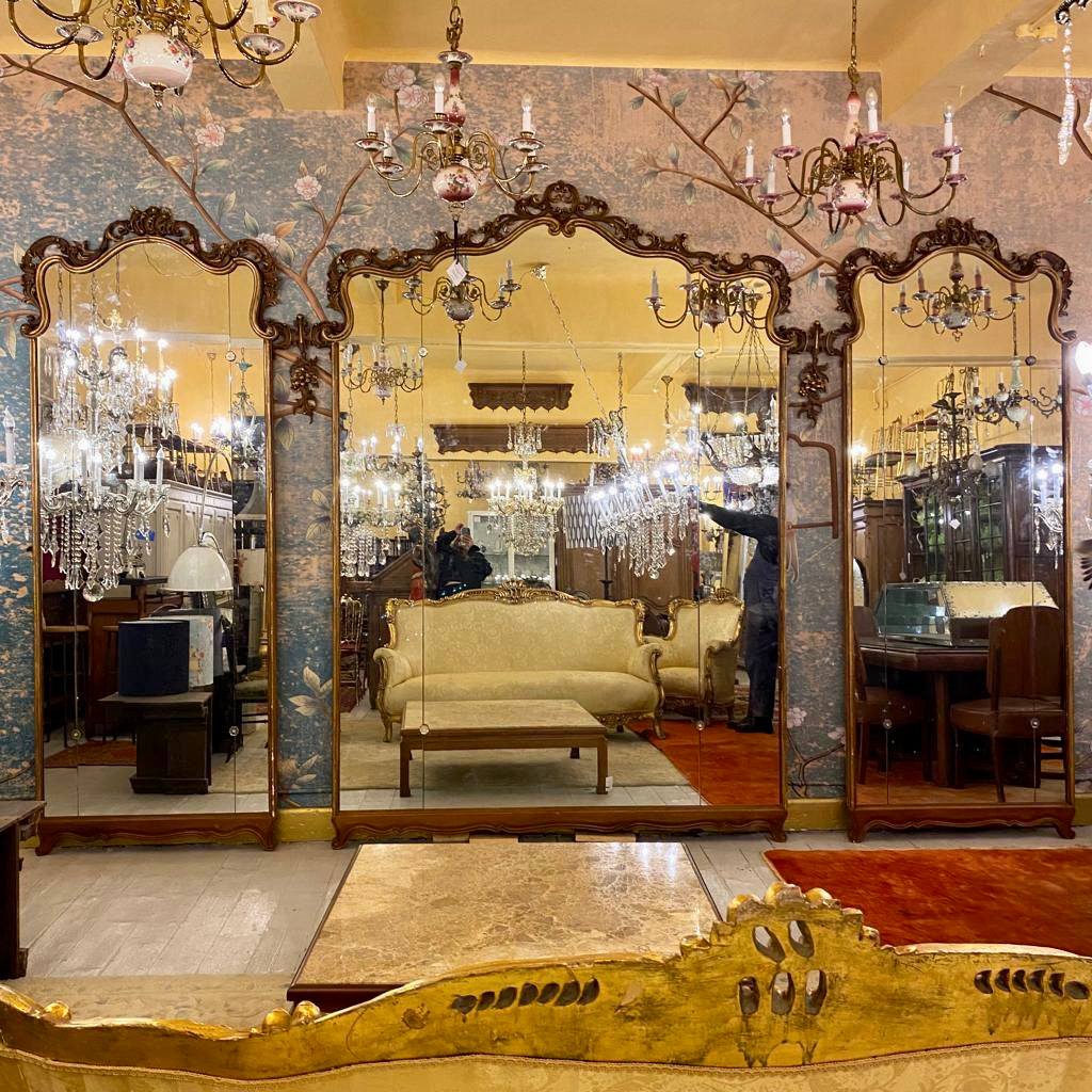 Incredible Antique Italian Ballroom Mirrors