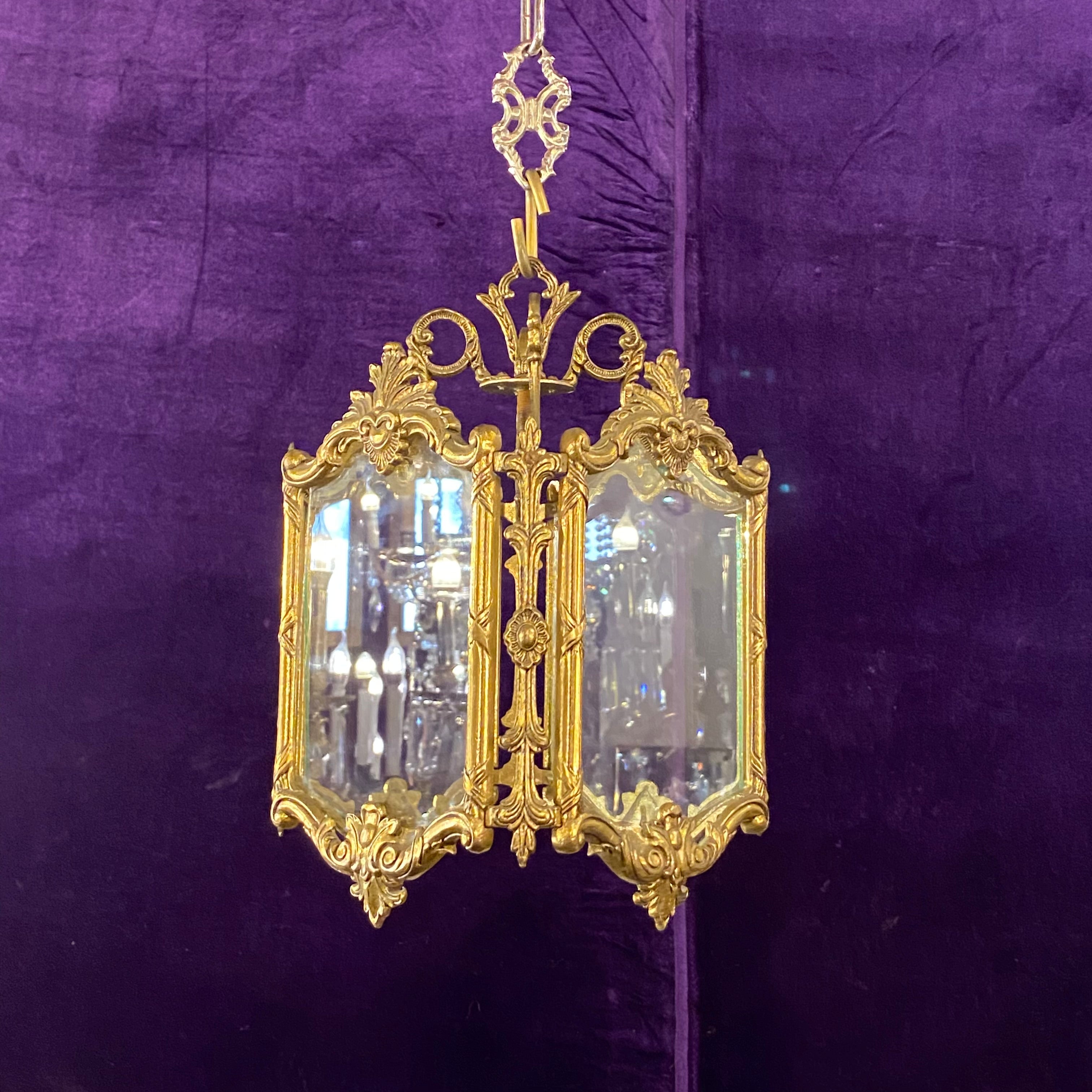 Dainty Antique Brass Lantern