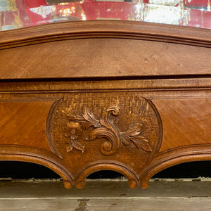 Antique Walnut Armoire with Mirror Front