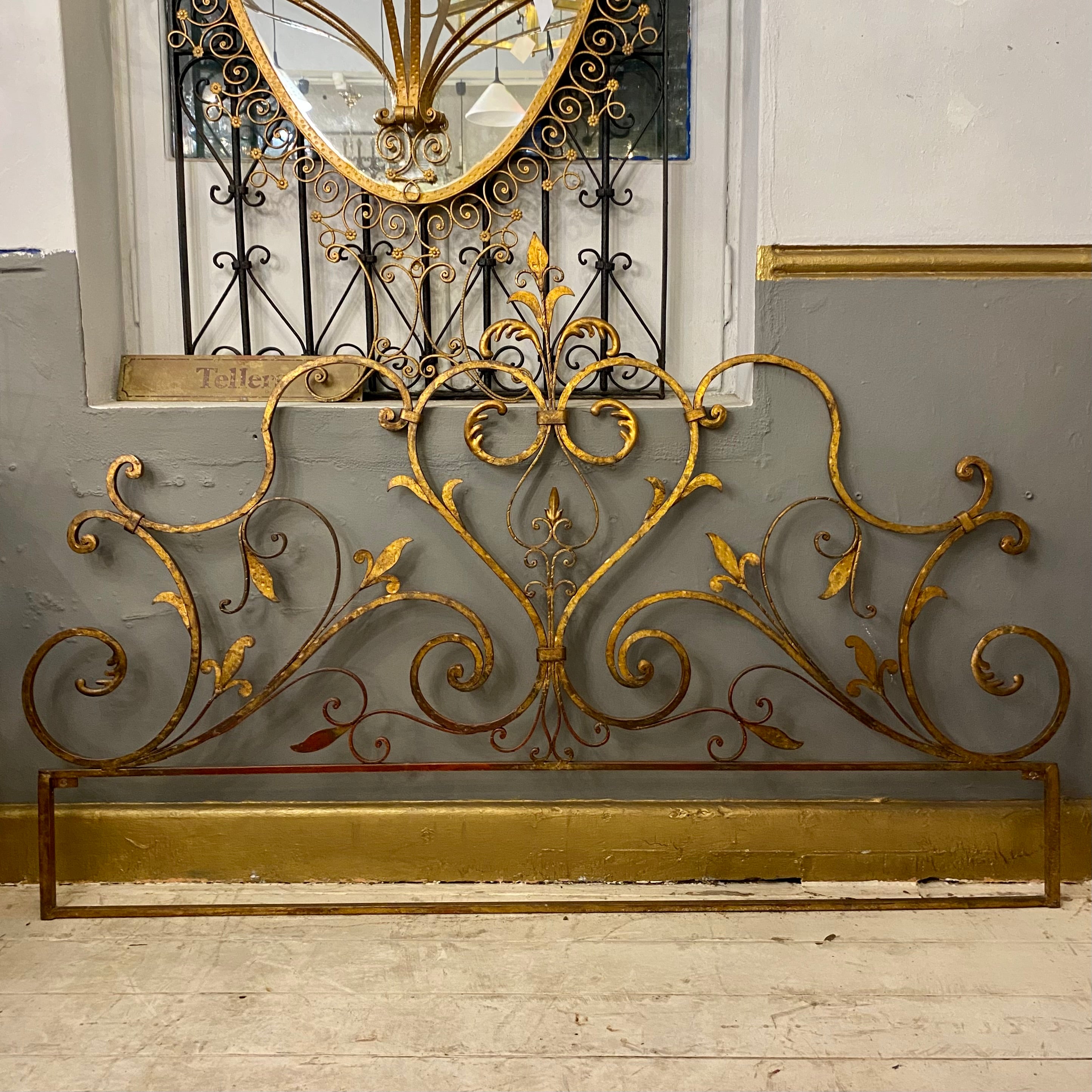 Antique French Gilt Headboard