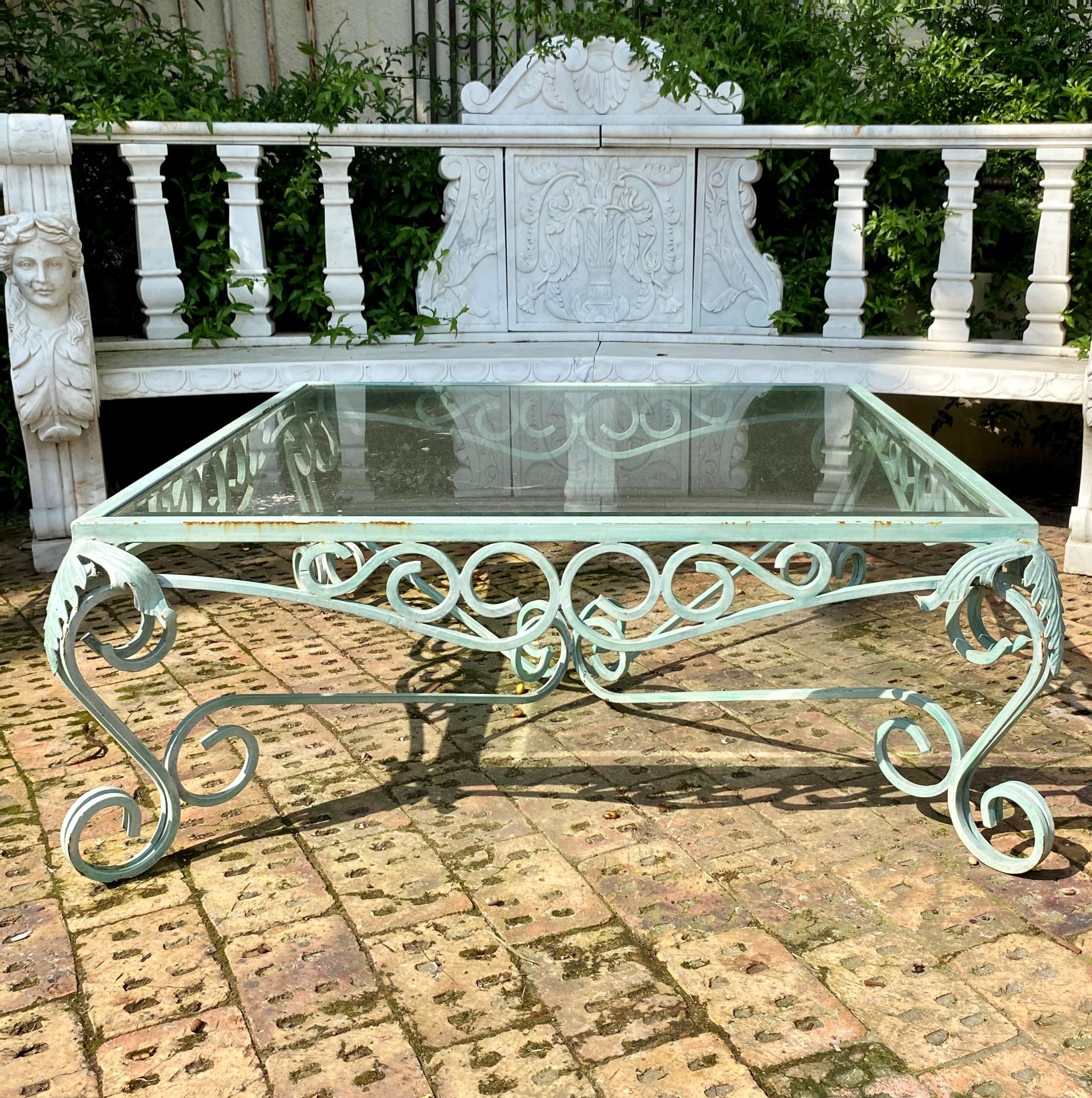 Rustic Wrought Iron Side Tables