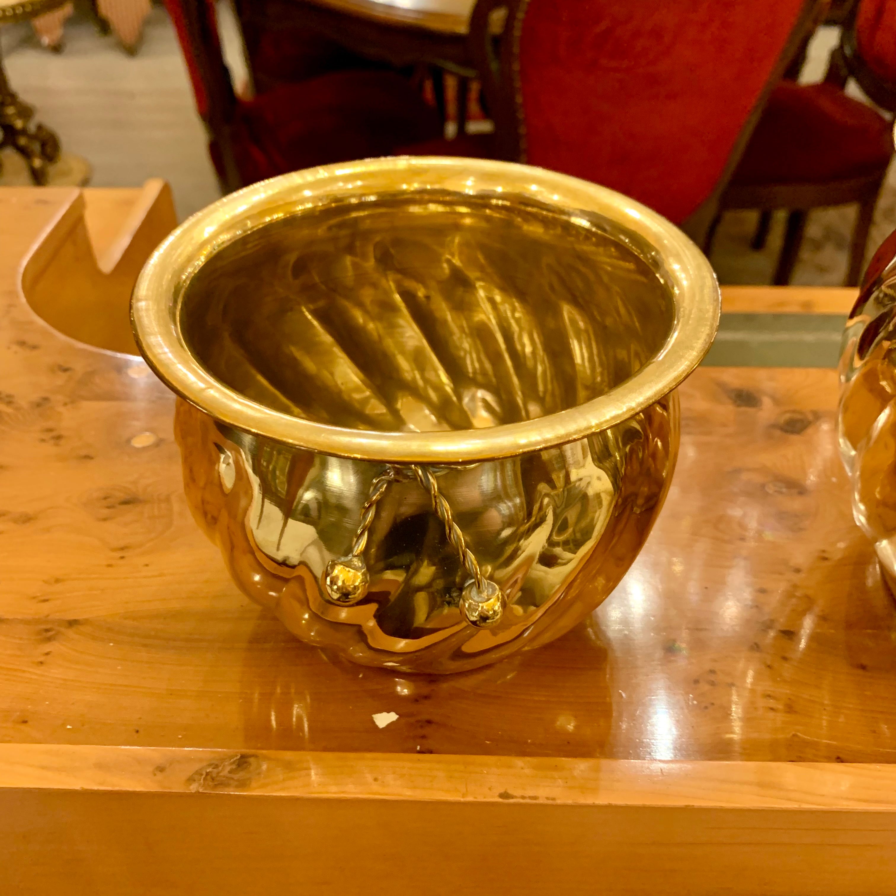 Antique Trio of Brass Pots