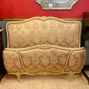 Vintage French Upholstered Double Bed - SOLD