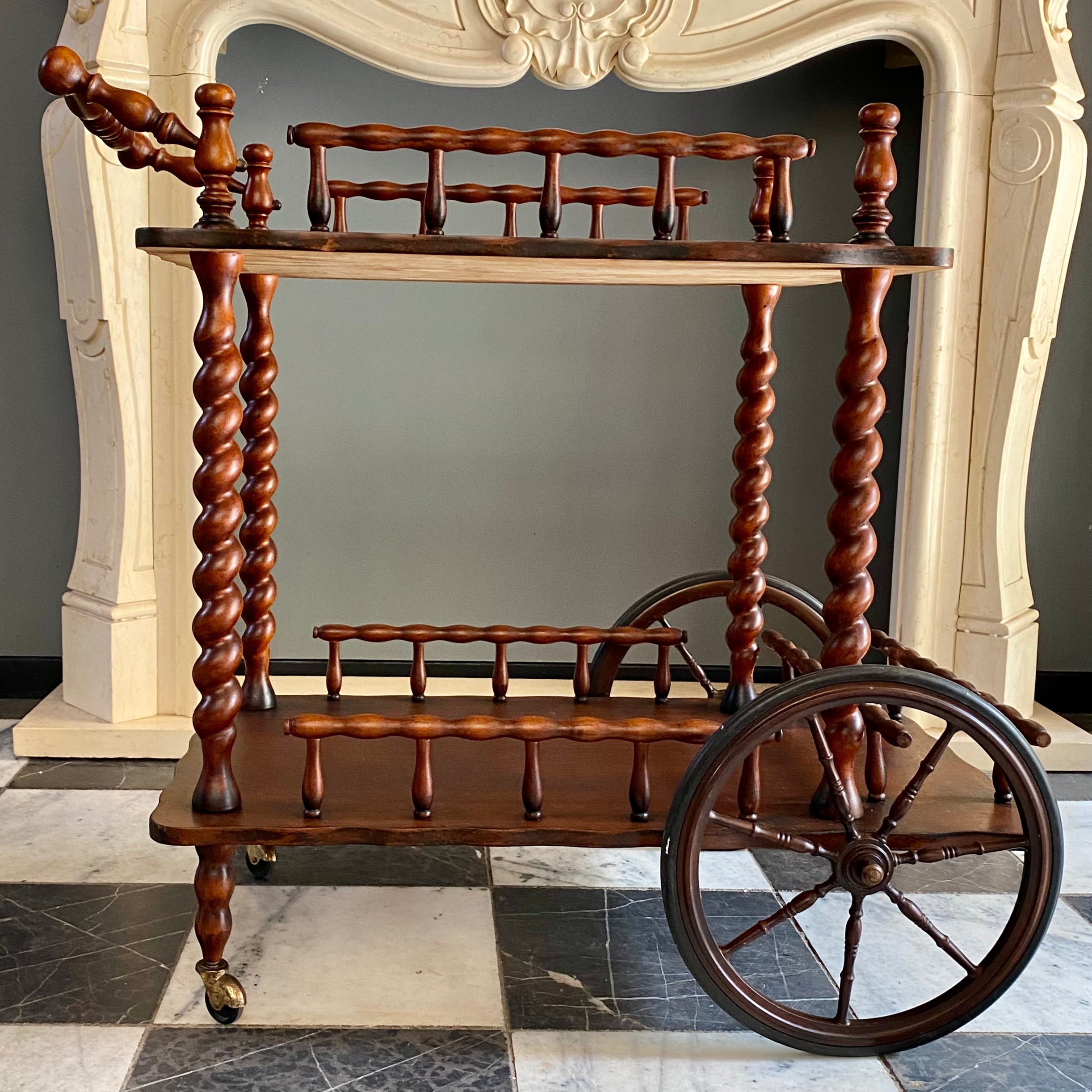 Vintage Barley Twist Drinks Trolley - SOLD